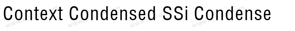 Context Condensed SSi Condensed Italic字体转换